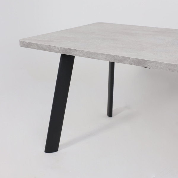 Изображение товара Обеденный стол Мамадома Leon Lux Radial-160 раздвижной 160-205x90 (серый сланец/черный)