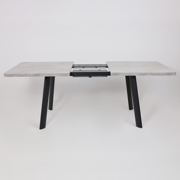 Изображение товара Обеденный стол Мамадома Leon Lux Radial-160 раздвижной 160-205x90 (серый сланец/черный)