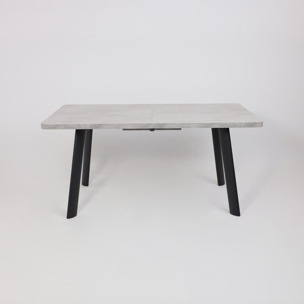 Изображение товара Обеденный стол Мамадома Leon Lux Radial-160 раздвижной 160-205x90 (серый сланец/черный)