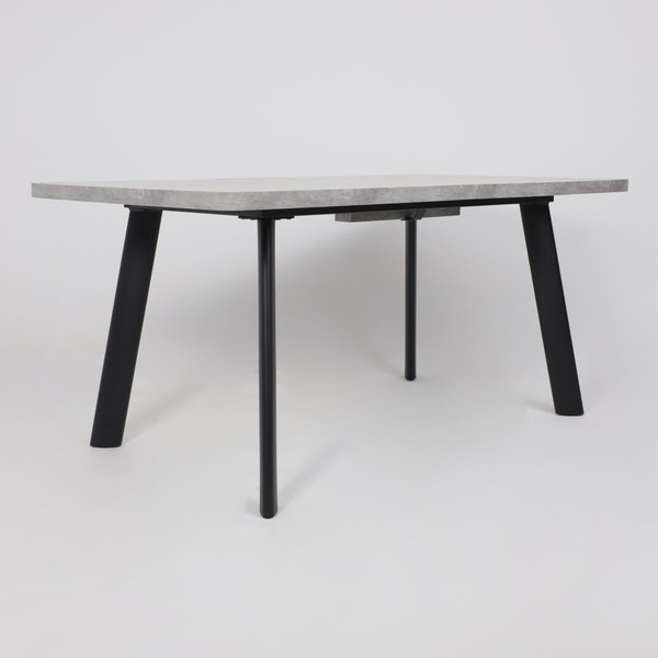 Изображение товара Обеденный стол Мамадома Leon Lux Radial-160 раздвижной 160-205x90 (серый сланец/черный)