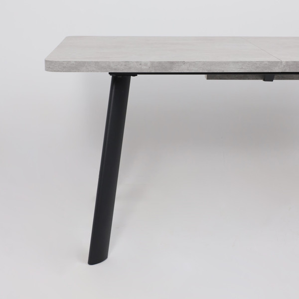 Изображение товара Обеденный стол Мамадома Leon Lux Radial-160 раздвижной 160-205x90 (серый сланец/черный)