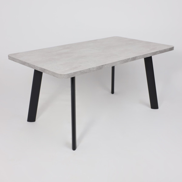 Изображение товара Обеденный стол Мамадома Leon Lux Radial-160 раздвижной 160-205x90 (серый сланец/черный)