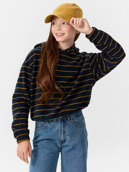 Изображение товара Худи детское Mark Formelle 127872 (р.146-72, желтая полоска на синем)
