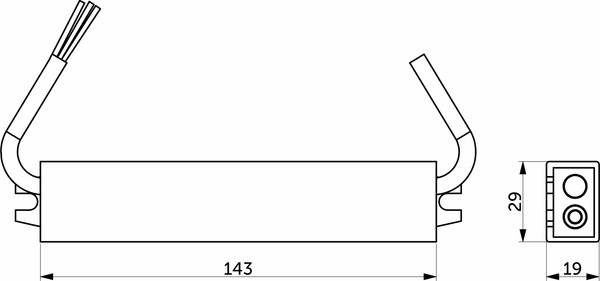 Изображение товара Адаптер для светодиодной ленты AKS Aqua 36W/12V