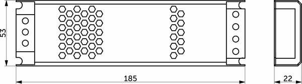Изображение товара Адаптер для светодиодной ленты AKS Indoor 100W/12V серия 3