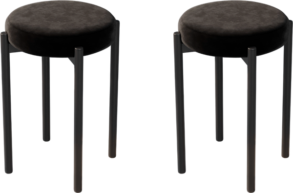 Изображение товара Набор табуретов Памир Паоло F90 (2шт, черный/черная опора)