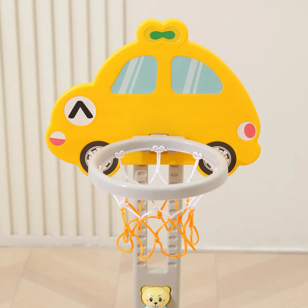 Изображение товара Горка-комплекс UNIX Kids Funny Car с качелями и баскетбольной стойкой / ppslswbs160yel (желтый)