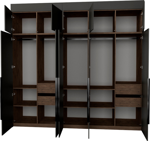 Изображение товара Шкаф Рэйгрупп Рэй S262-В12-3-WK В12-3 (дуб веллингтон/кобальт)