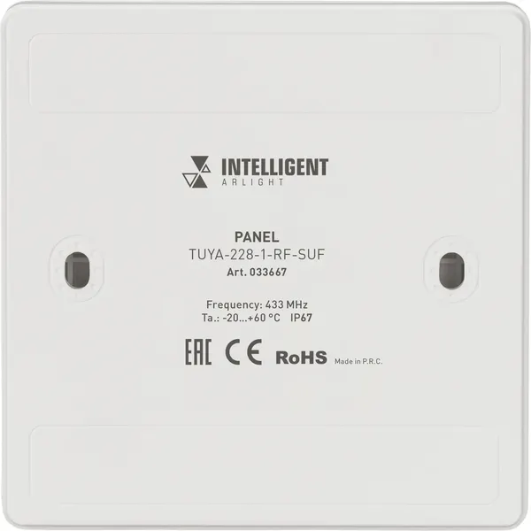 Изображение товара Выключатель Arlight Intelligent TUYA-228-1-RF-SUF / 033667