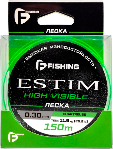 Изображение товара Леска монофильная F-Fishing Estim Neon 150м 0.30мм 11.9кг/26.2lb / FENC-030