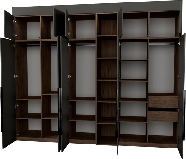 Изображение товара Шкаф Рэйгрупп Рэй S262-В14-2-WKW В14-2 (дуб веллингтон/кобальт)