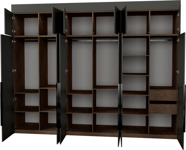 Изображение товара Шкаф Рэйгрупп Рэй S262-В15-2-WK В15-2 (дуб веллингтон/кобальт)