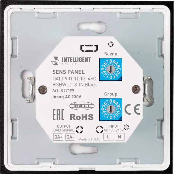 Изображение товара Выключатель Arlight Intelligent DALI-901-11-1G-4SC-RGBW-DT8-IN Black / 037199