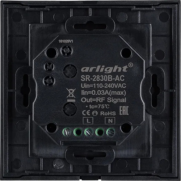 Изображение товара Выключатель Arlight Sens SR-2830B-AC-RF-IN Black / 021062