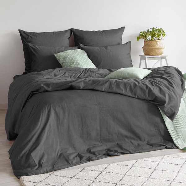 Изображение товара Комплект постельного белья Verossa Сатин Евро / 790371 (Graphite, 50x70, 2шт, 70x70, 2 шт)
