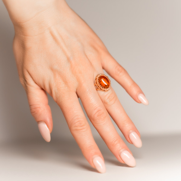 Изображение товара Кольцо Wolves Янтарь 1736 (р.22.5)