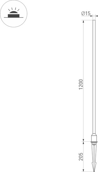 Изображение товара Светильник уличный Arlight ALT-CHAMPAGNE-L1200-3W Warm3000 DG / 034166