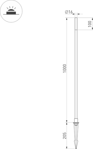 Изображение товара Светильник уличный Arlight KT-CANNA-L1000-1W Warm3000 DG / 034163
