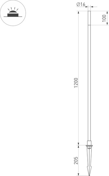 Изображение товара Светильник уличный Arlight KT-CANNA-L1200-1W Warm3000 DG / 034164