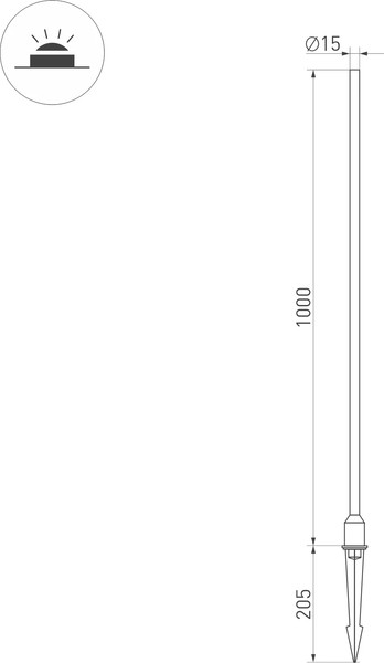 Изображение товара Светильник уличный Arlight KT-CHAMPAGNE-L1000-3W Warm3000 DG / 034167