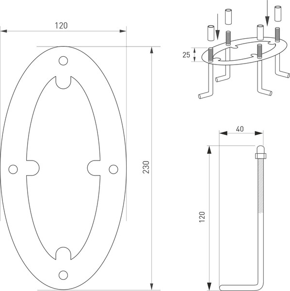 Изображение товара Фонарь уличный Arlight LGD-MUSE-BOLL-H1500-18W Warm3000 DG / 035395