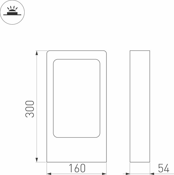 Изображение товара Светильник уличный Arlight LGD-PATH-FRAME-H300-7W Warm3000 BK / 021928(1)