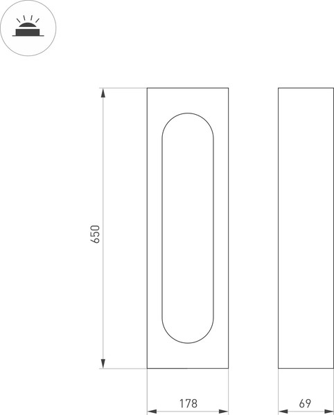 Изображение товара Светильник уличный Arlight LGD-MUSE-BOLL-H650-12W Warm3000 DG / 037524