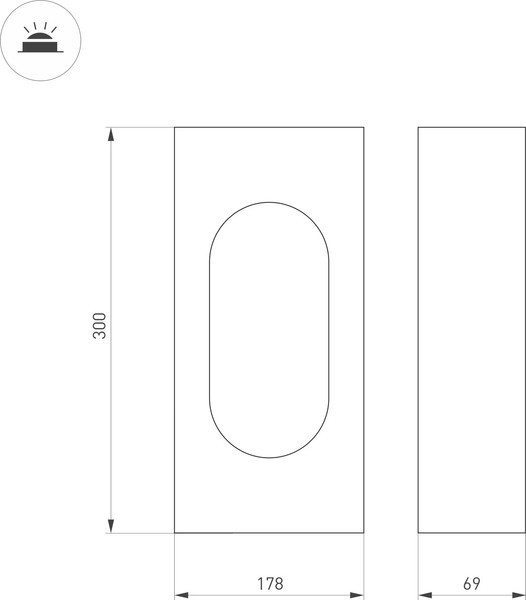 Изображение товара Светильник уличный Arlight LGD-MUSE-BOLL-H300-12W Warm3000 DG / 037525