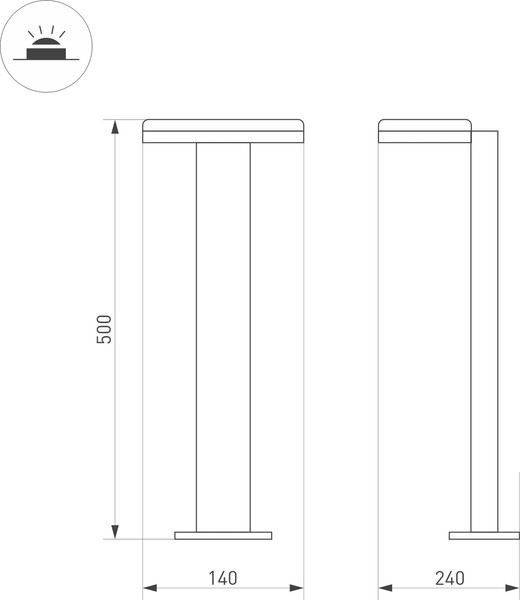 Изображение товара Светильник уличный Arlight LGD-TENT-BOLL-H500-9W Warm3000 GR / 029969