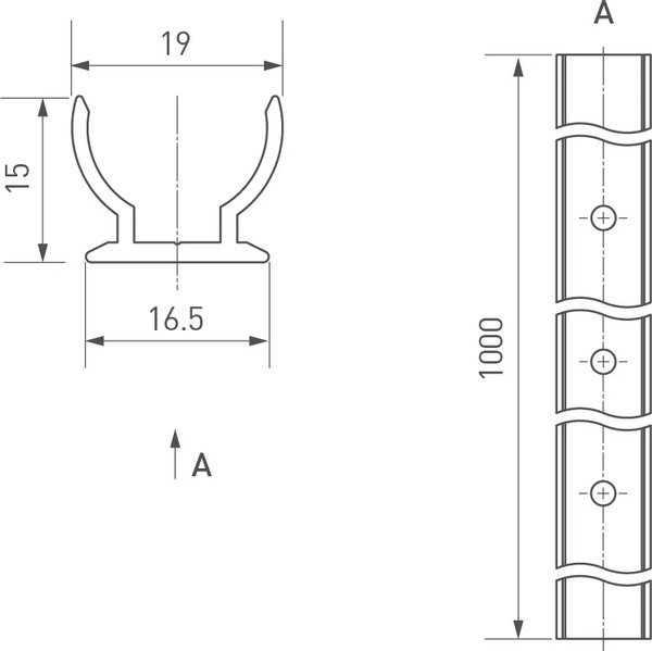 Изображение товара Профиль для светодиодной ленты Arlight ARL-MOONLIGHT-R18-1000-TU CLEAR / 031460