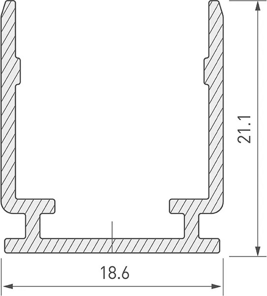 Изображение товара Профиль для светодиодной ленты Arlight MOONLIGHT-TOP-16x16-1000 / 047177