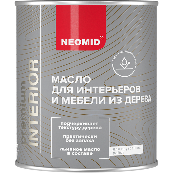 Изображение товара Масло для древесины Neomid Premium Interior (750мл, бесцветный)