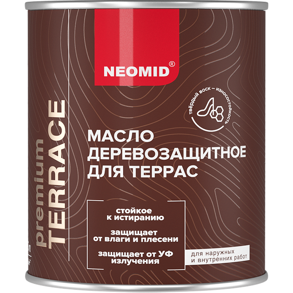 Изображение товара Масло для древесины Neomid Premium Teracce (750мл, бесцветный)