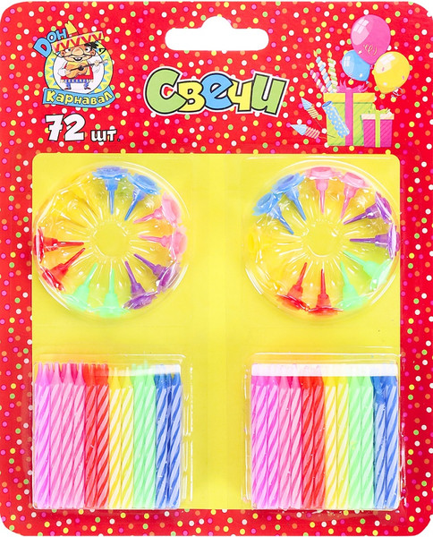 Изображение товара Набор свечей для торта Miland С подставками / С-0464 (72шт)
