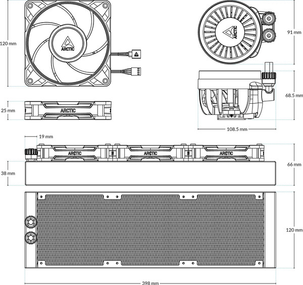 Изображение товара Кулер для процессора Arctic Cooling Liquid Freezer III Pro 360 Black (ACFRE00180A)