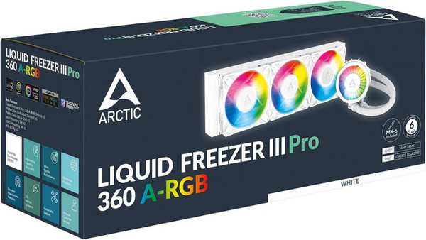 Изображение товара Кулер для процессора Arctic Cooling Liquid Freezer III Pro 360 A-RGB White (ACFRE00188A)