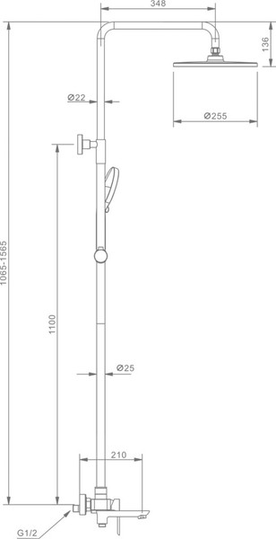 Изображение товара Душевая система со смесителем Raglo R03.24.03