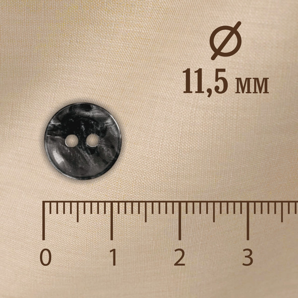 Изображение товара Набор пуговиц Sentex P-A2027 11.5/2 (12шт, антрацит)