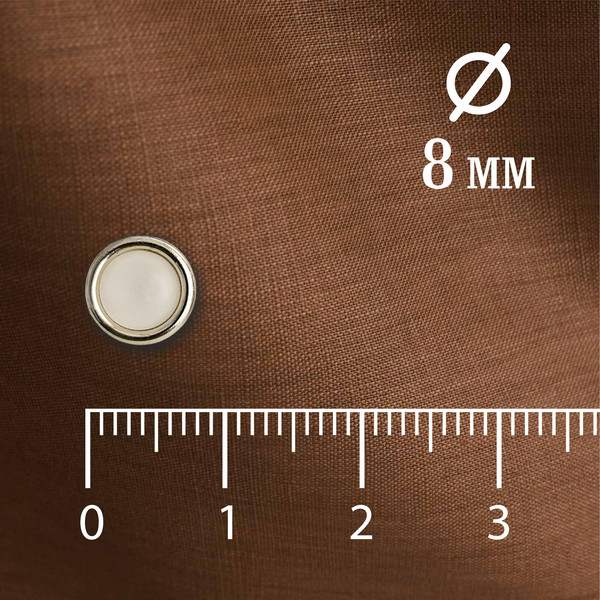 Изображение товара Набор пуговиц Sentex PN-0928 8 (12шт, белый/золото)