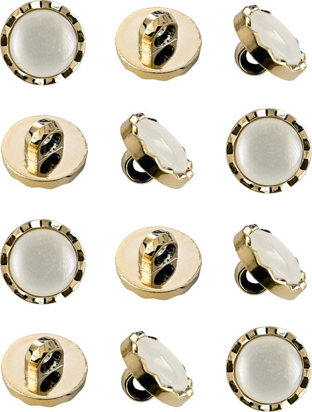 Изображение товара Набор пуговиц Sentex PN-2-11.5 (12шт, белый/золото)
