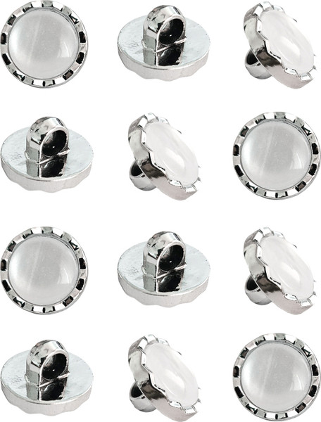 Изображение товара Набор пуговиц Sentex PN-2-11.5 (12шт, белый/серебро)
