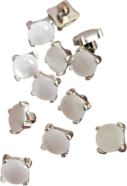 Изображение товара Набор пуговиц Sentex PN-3-11.5 (12шт, белый/серебро)