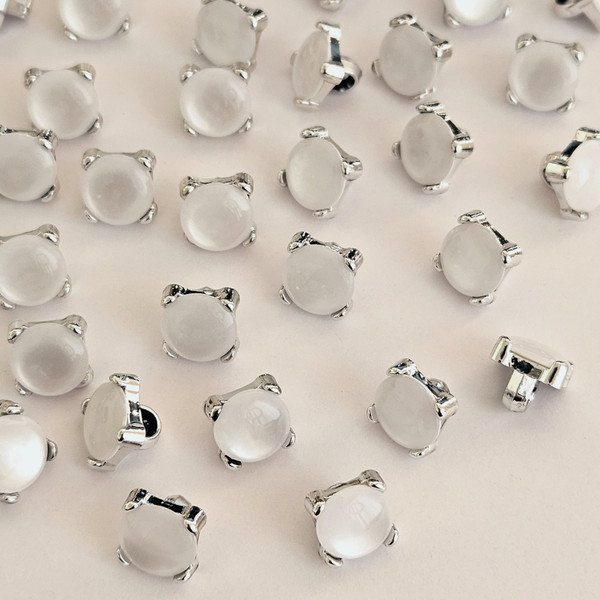 Изображение товара Набор пуговиц Sentex PN-3-11.5 (12шт, белый/серебро)