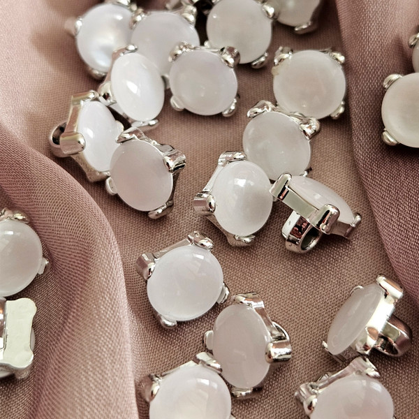 Изображение товара Набор пуговиц Sentex PN-3-11.5 (12шт, белый/серебро)