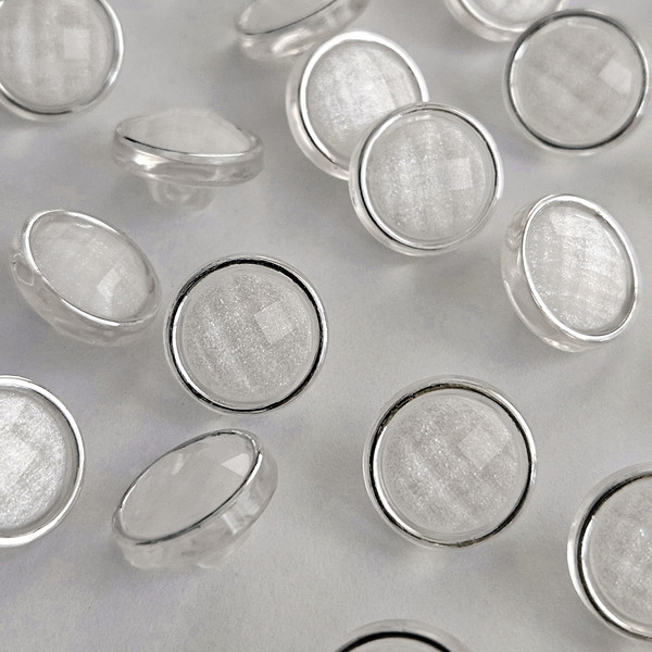 Изображение товара Набор пуговиц Sentex PN-31-11.5 (12шт, белый/серебро)