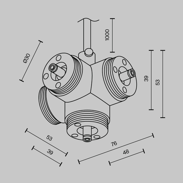 Изображение товара Коннектор для трековой системы Maytoni CA019L4C-P-B