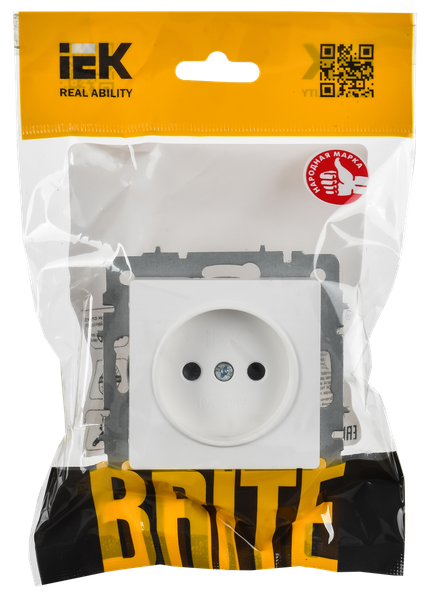 Изображение товара Розетка IEK Brite BR-R10-10-K91 (арктический белый)