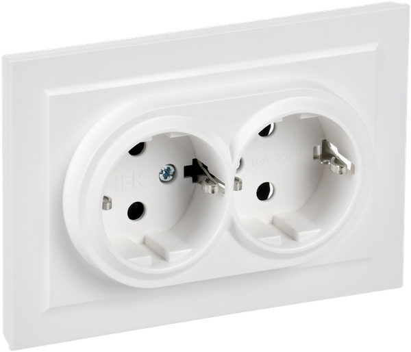 Изображение товара Розетка IEK Brite BR-R21-16-K91-F (арктический белый)