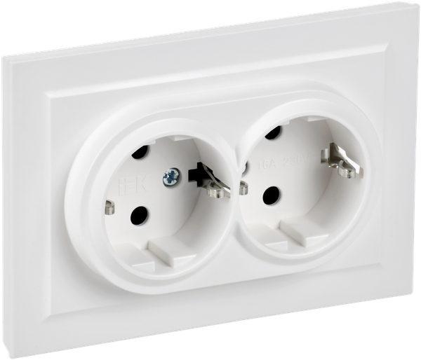 Изображение товара Розетка IEK Brite BR-R24-16-K91-F (арктический белый)