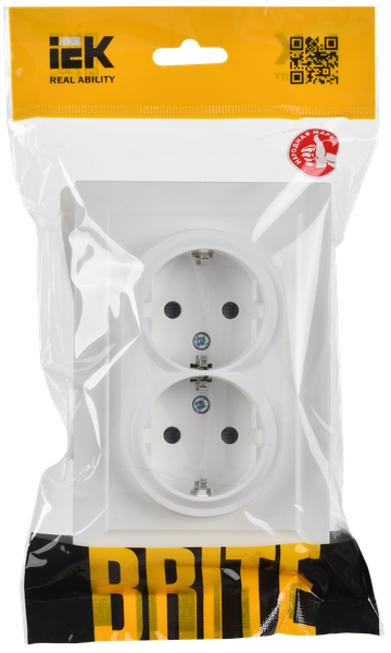Изображение товара Розетка IEK Brite BR-R24-16-K91-F (арктический белый)